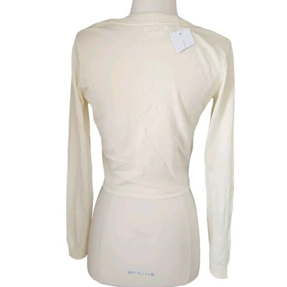 Lovers + Friends Revolve Ballet Wrap Sweater Women's XS Pale Butter Yellow NWT - Picture 3 of 9